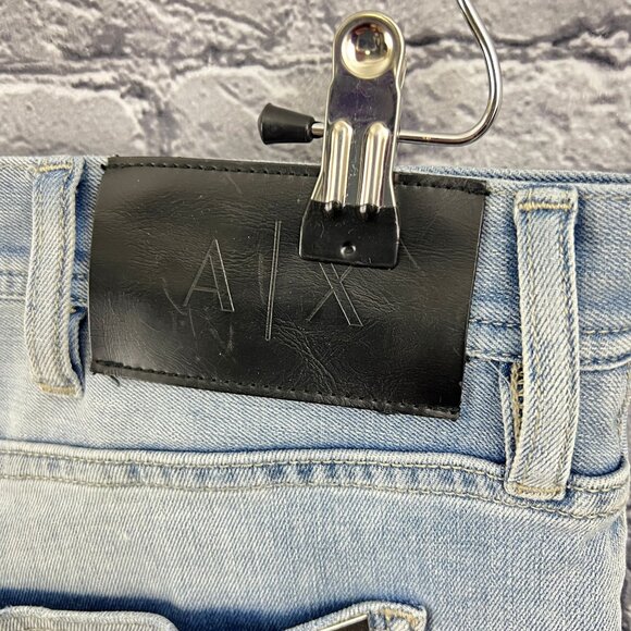 Armani Exchange A/X Men's Size 40 Light Wash Blue Jeans Straight Leg - Picture 7 of 9